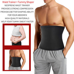 Men's Sauna Body Shaper Waist Trainer Slimming Belt