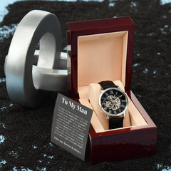 To My Man Life, Love, Best Friend – Luxury Openwork Watch