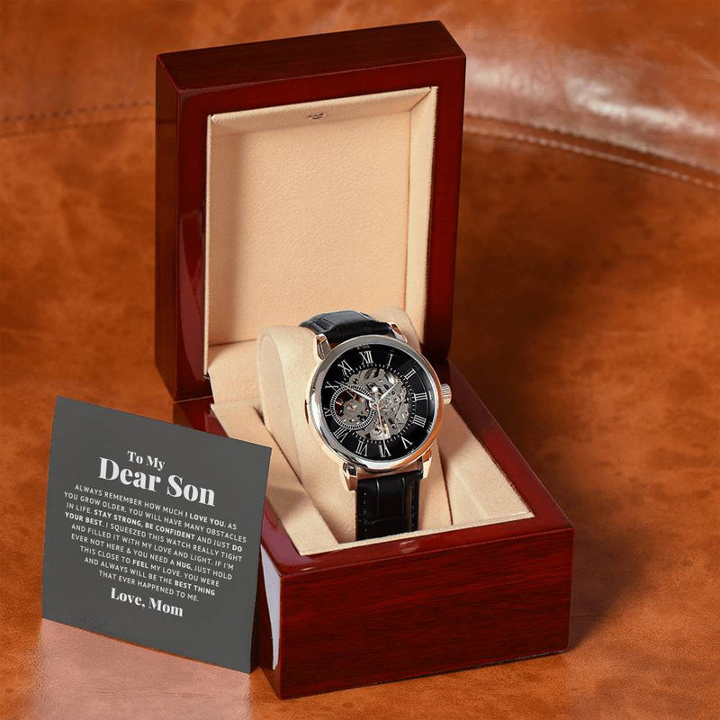 To My Dear Son Always Remember I Love You – Openwork Watch