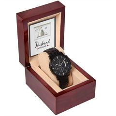 My Husband My Love - Black Chronograph Watch