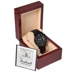 My Husband My Love - Black Chronograph Watch