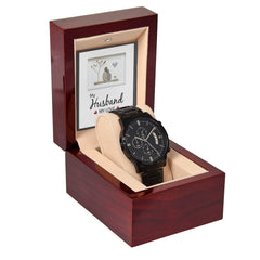 My Husband My Love - Black Chronograph Watch