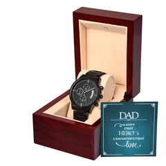 A Son's First Hero - Black Chronograph Watch