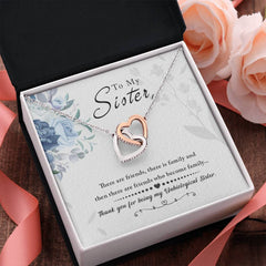 To My Sister - Interlocking Hearts Necklace