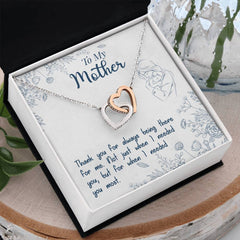 Thank You For Always Being There - Interlocking Hearts Necklace