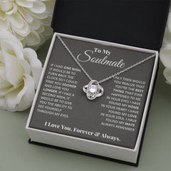 To My Soulmate - Love Knot Necklace