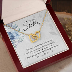 To My Sister - Interlocking Hearts Necklace