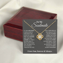 To My Soulmate - Love Knot Necklace