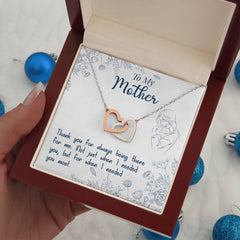 Thank You For Always Being There - Interlocking Hearts Necklace