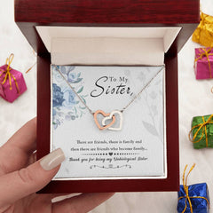 To My Sister - Interlocking Hearts Necklace