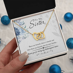 To My Sister - Interlocking Hearts Necklace