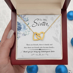 To My Sister - Interlocking Hearts Necklace