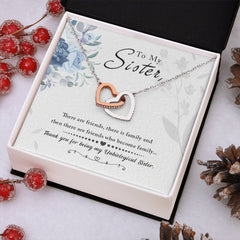 To My Sister - Interlocking Hearts Necklace