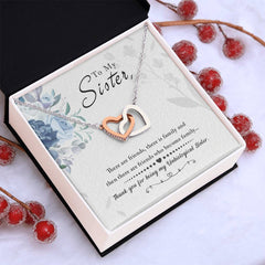 To My Sister - Interlocking Hearts Necklace