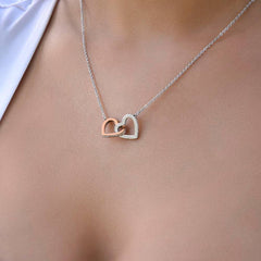 Thank You For Always Being There - Interlocking Hearts Necklace