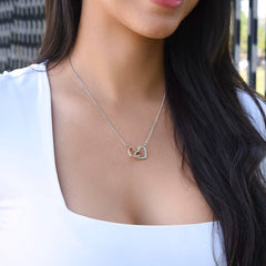 To My Sister - Interlocking Hearts Necklace
