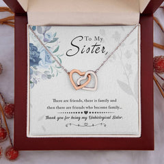 To My Sister - Interlocking Hearts Necklace