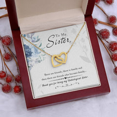 To My Sister - Interlocking Hearts Necklace