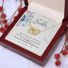 To My Sister - Interlocking Hearts Necklace