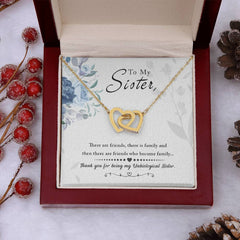 To My Sister - Interlocking Hearts Necklace
