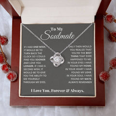 To My Soulmate - Love Knot Necklace