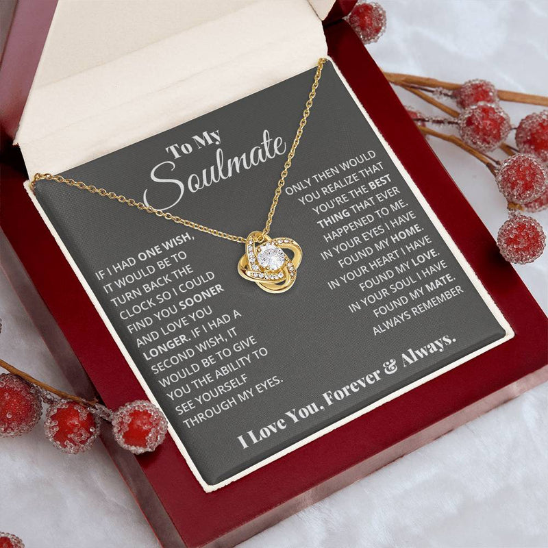 To My Soulmate - Love Knot Necklace