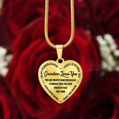 Grandma Loves You - Heart Necklace