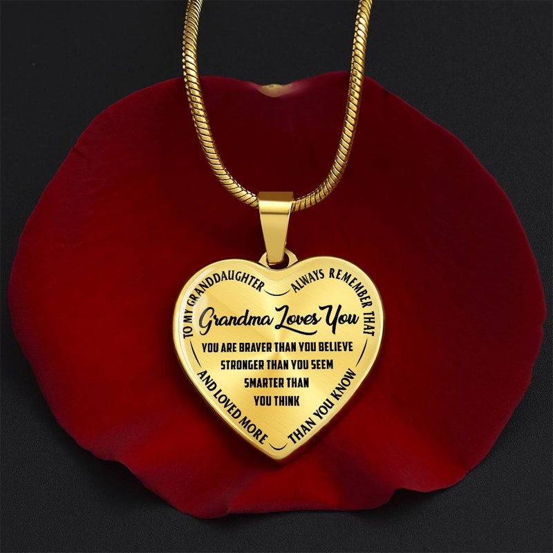 Grandma Loves You - Heart Necklace