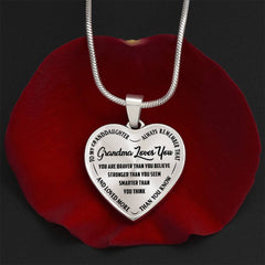 Grandma Loves You - Heart Necklace