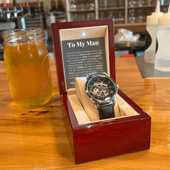 To My Man Life, Love, Best Friend – Luxury Openwork Watch