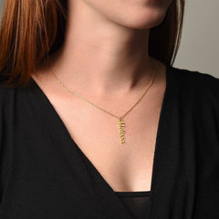 Classic Vertical Name Necklace