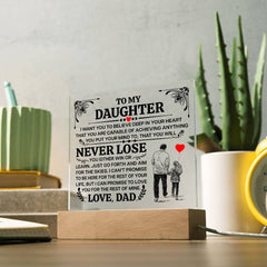 To My Daughter Promise – Acrylic Square
