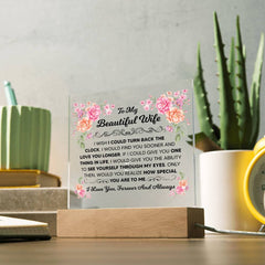 To My Beautiful Wife – Acrylic Square