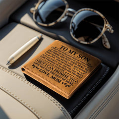 To My Son Promise (Black) – Leather Wallet