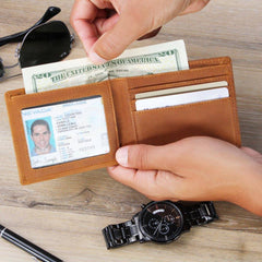 To My Son Stand Tall – Leather Wallet