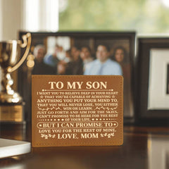 To My Son Promise (Yellow)  – Leather Wallet