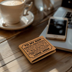 To My Son Stand Tall – Leather Wallet