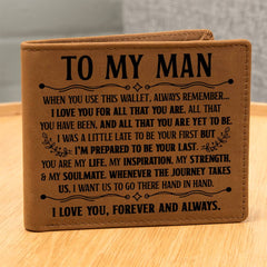 To My Man Inspiration (Black) – Leather Wallet