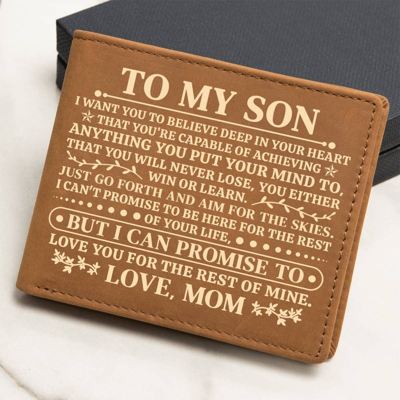 To My Son Promise (Yellow)  – Leather Wallet