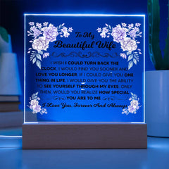 To My Beautiful Wife (Printed) – Acrylic Square