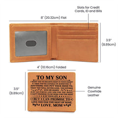To My Son Promise (Black) – Leather Wallet