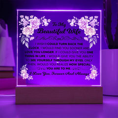To My Beautiful Wife – Acrylic Square