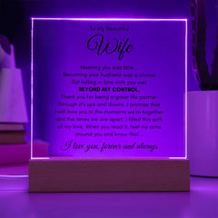To My Wife Fate – Acrylic Square