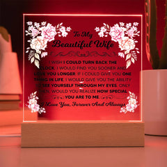 To My Beautiful Wife (Printed) – Acrylic Square