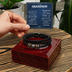 Never Forget Love You Forever (To My Grandson) – Bracelet
