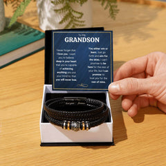 Never Forget Love You Forever (To My Grandson) – Bracelet