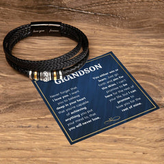 Never Forget Love You Forever (To My Grandson) – Bracelet