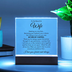 To My Wife Fate – Acrylic Square