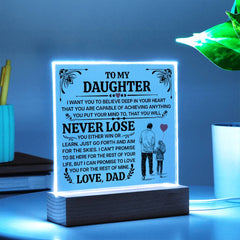 To My Daughter Promise – Acrylic Square