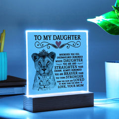 To My Daughter Lion Crown – Acrylic Square